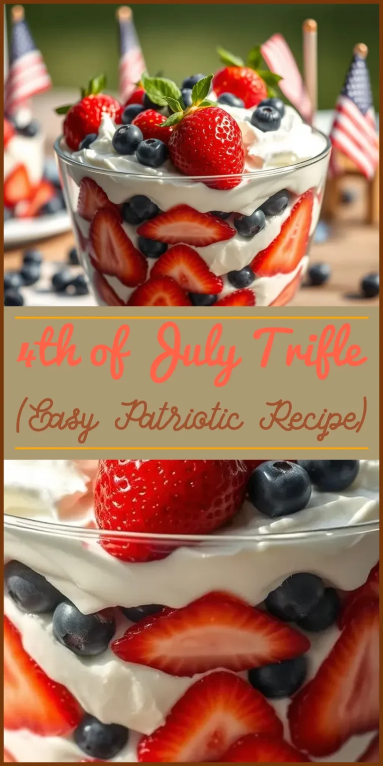 4th of July Trifle (Easy Patriotic Recipe) Vertical Photo