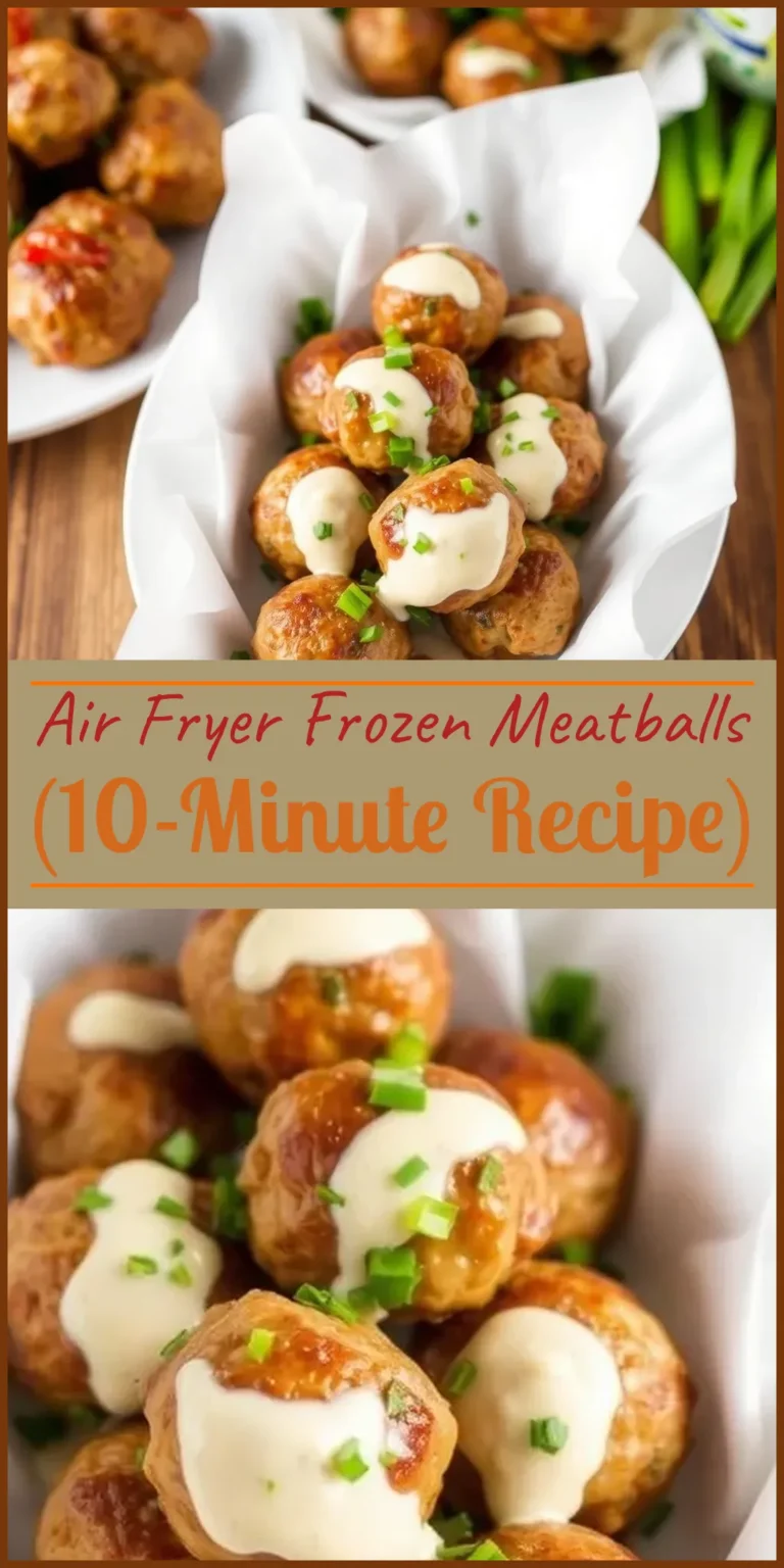 Air Fryer Frozen Meatballs (10-Minute Recipe) Vertical Photo