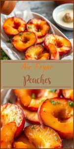 Air Fryer Peaches Vertical Photo