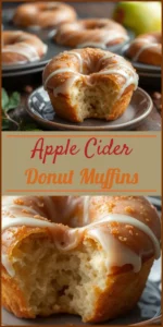 Apple Cider Donut Muffins Vertical Photo