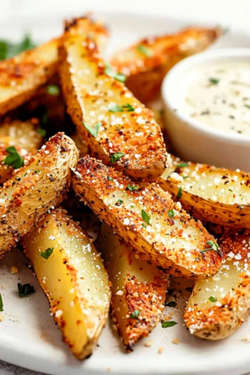 Baked Parmesan Garlic Potato Wedges Photo