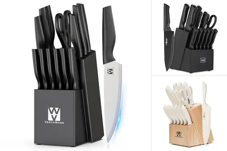 Detailed view of 10 Best Anti-Slip Handle Knife Sets for Safe, Precise Cutting