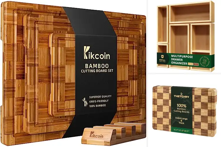 Detailed view of 10 Best Bamboo Kitchen Trays for Style & Durability
