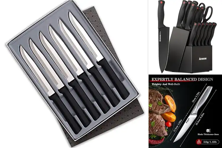 Detailed view of 10 Best Dishwasher Knives That Stay Sharp & Rust-Free