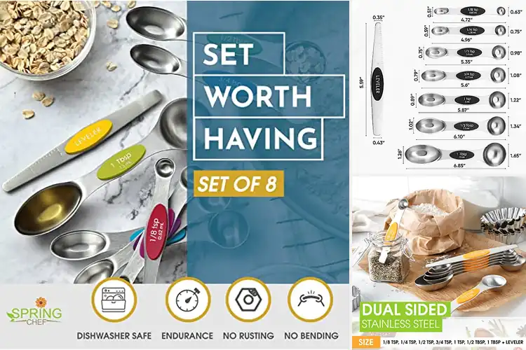 Detailed view of 10 Best Dual Sided Measuring Spoons for Effortless Cooking