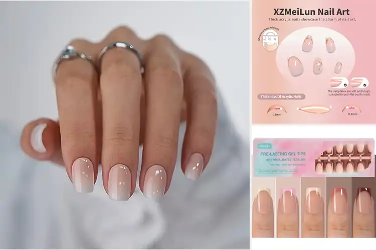 Detailed view of Best Durable Press On Nails With Gel Finish