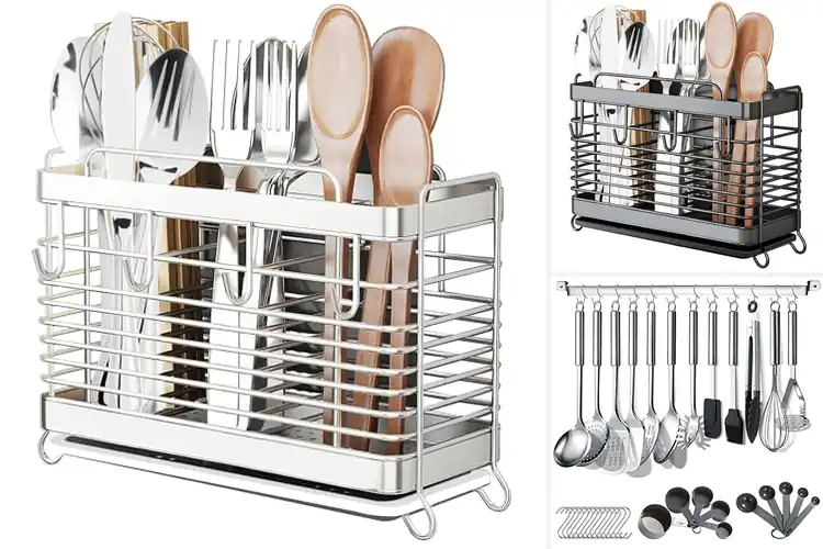 Detailed view of 10 Best Hanging Utensils to Organize Your Kitchen with Ease
