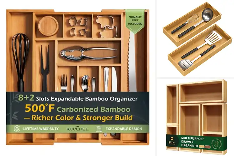 Detailed view of 10 Best Kitchen Bamboo Trays for Effortless Organization