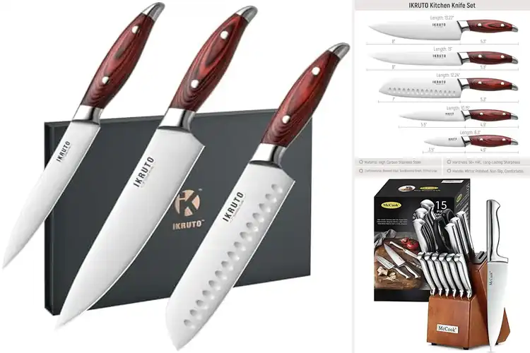 Detailed view of 10 Best Kitchen Knives Set: Ultimate Guide to Sharpness & Quality
