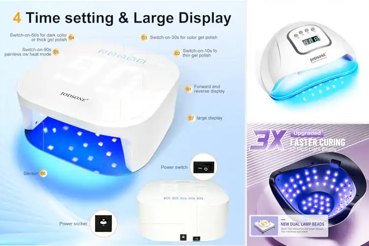 Detailed view of Best LED Nail Lamp with Digital LCD