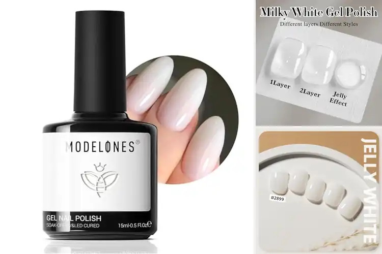 Detailed view of Best Milky White Gel Polish