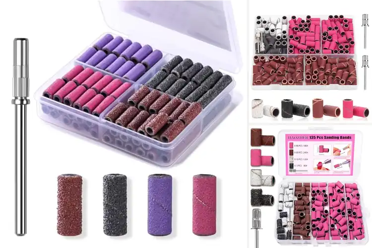 Detailed view of Best Nail Drill Bits And Sanding Bands Set