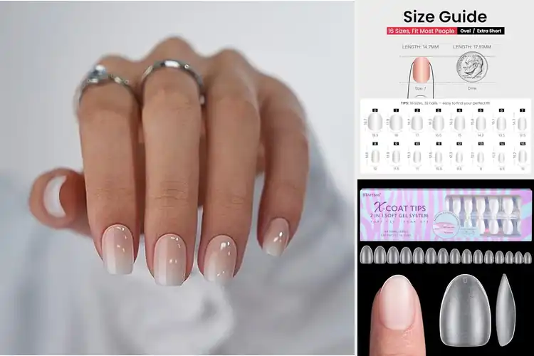 Detailed view of Best Natural Soft Gel Press On Nails