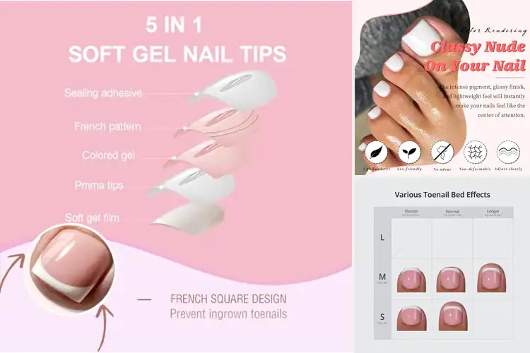 Detailed view of Best Press On Toenails