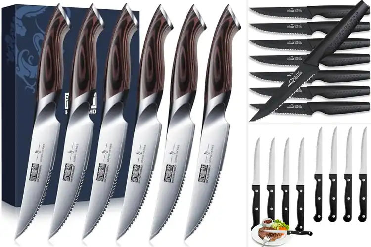 Detailed view of 10 Best Serrated Steak Knives for Effortless Slicing
