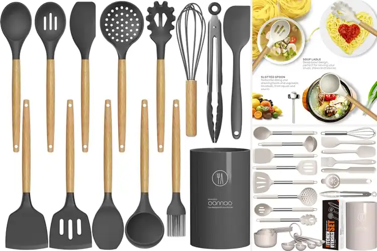 Detailed view of 10 Best Silicone Utensils for Effortless Cooking