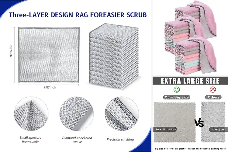 Detailed view of 10 Best Soft Dish Cloths For Cookware That Shine