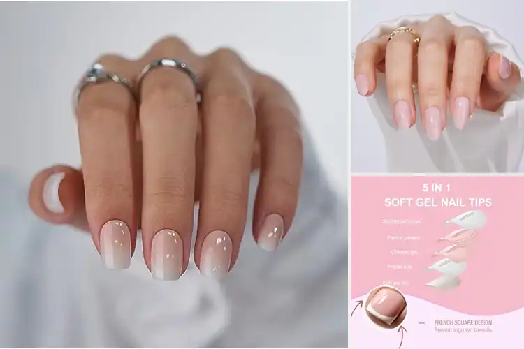 Detailed view of Best Soft Gel Press On Nails Fit