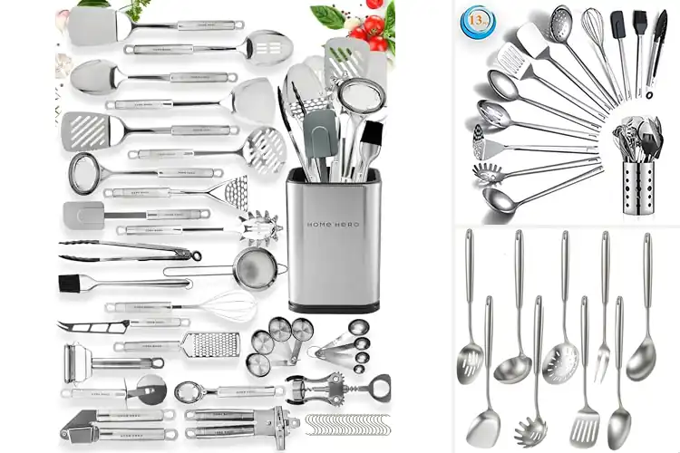 Detailed view of 10 Best Stainless Steel Utensil Sets: Tested & Reviewed