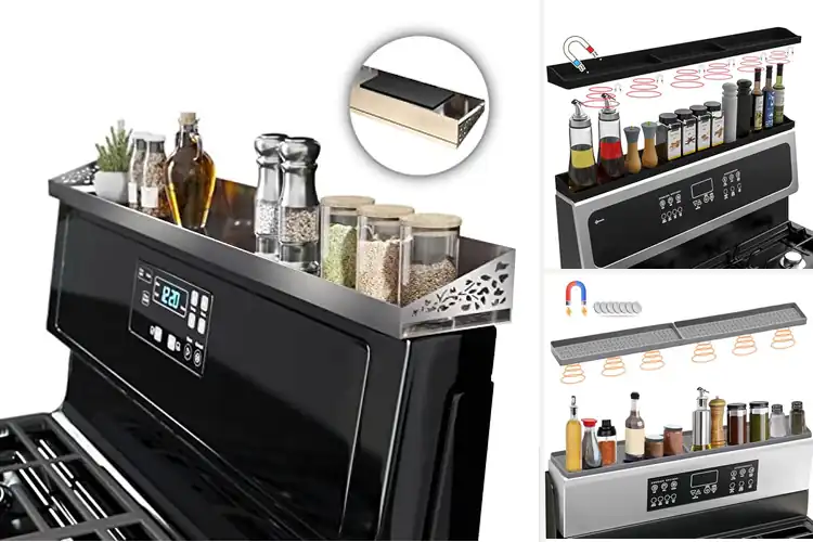 Detailed view of 10 Best Stove Top Shelves for a Clutter-Free Kitchen
