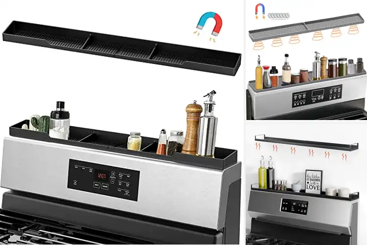 Detailed view of 10 Best Stove Top Shelves With Rising Barriers for a Tidy Kitchen