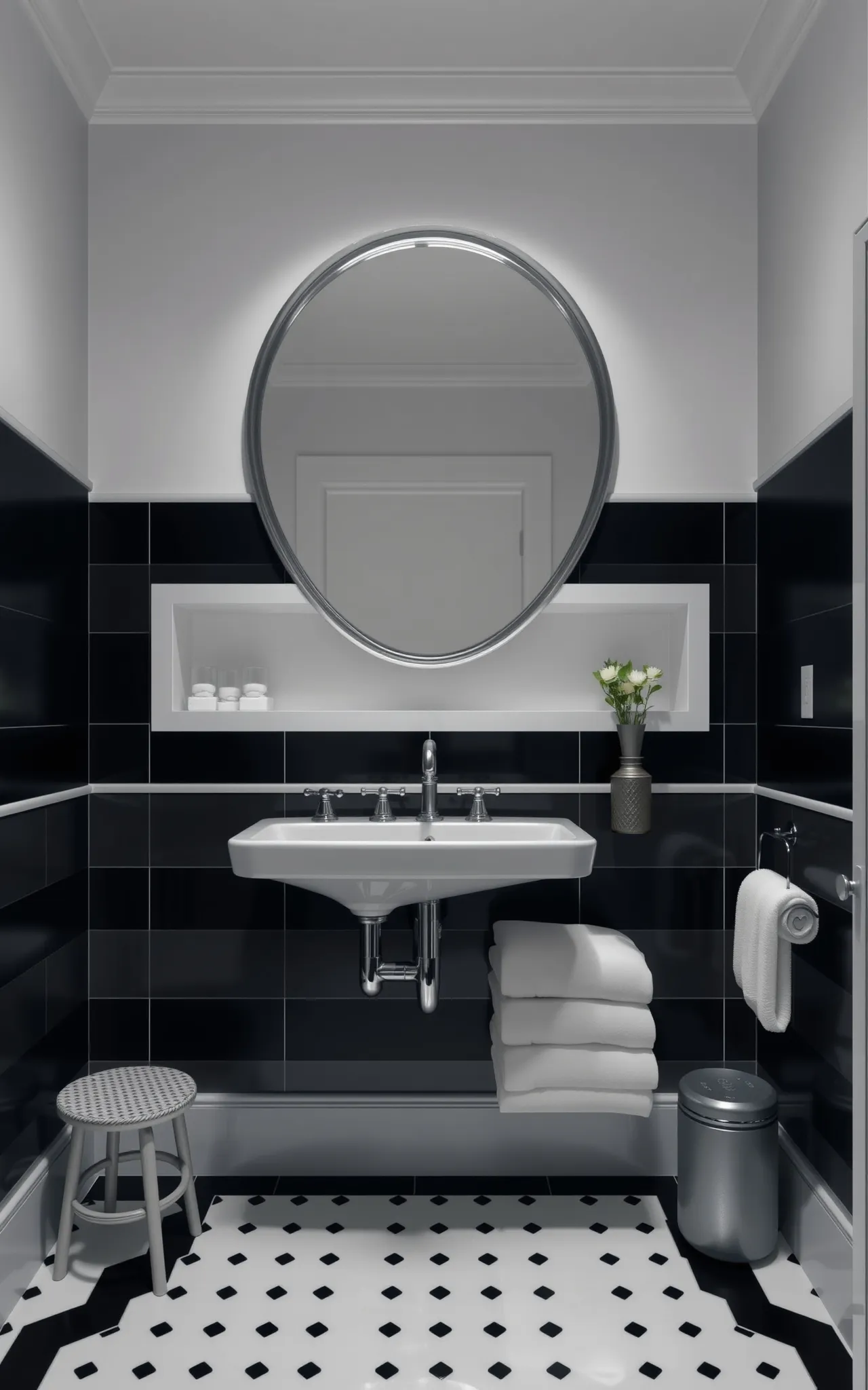 Black and White Bathroom Idea 14