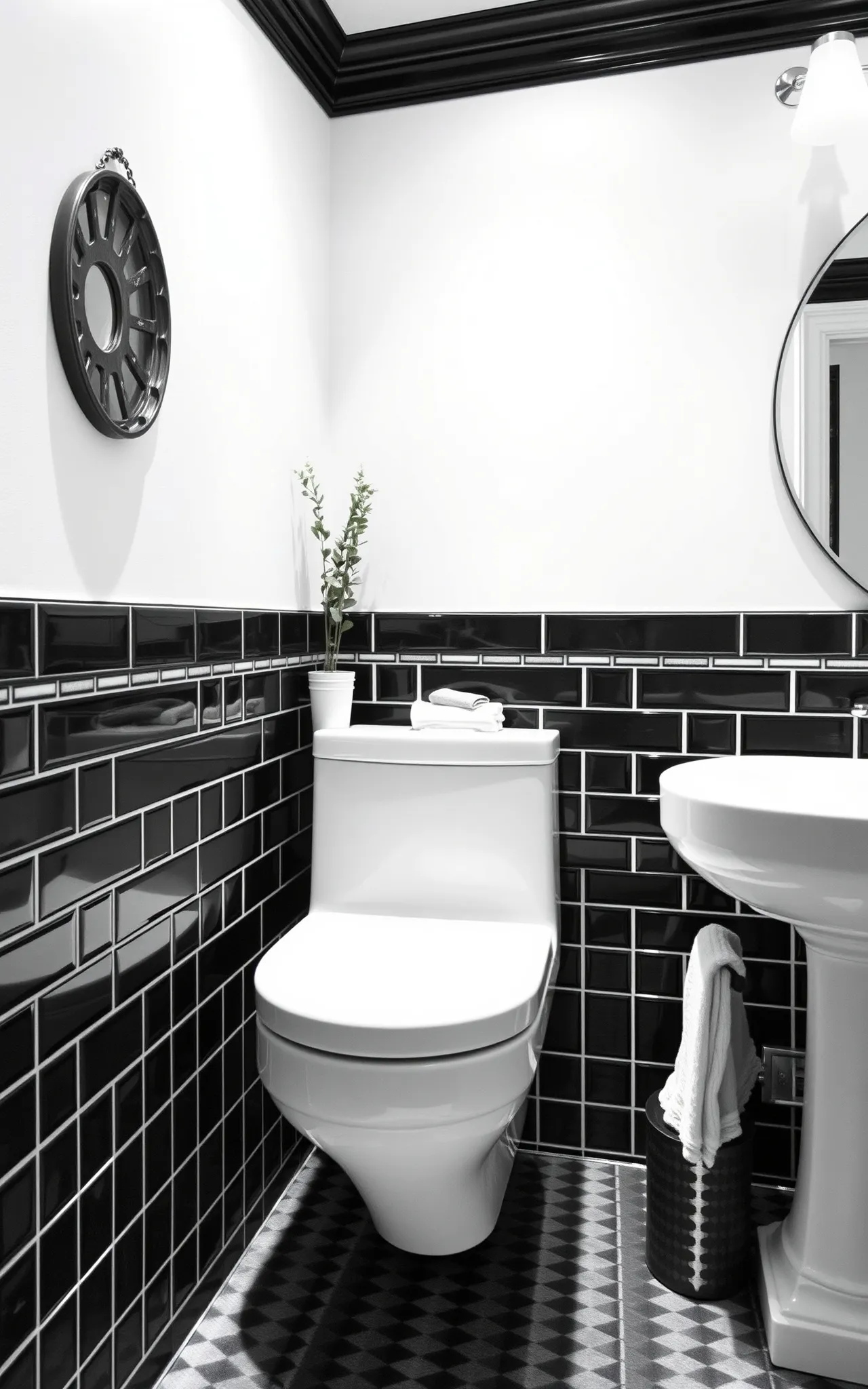 Black and White Bathroom Idea 16