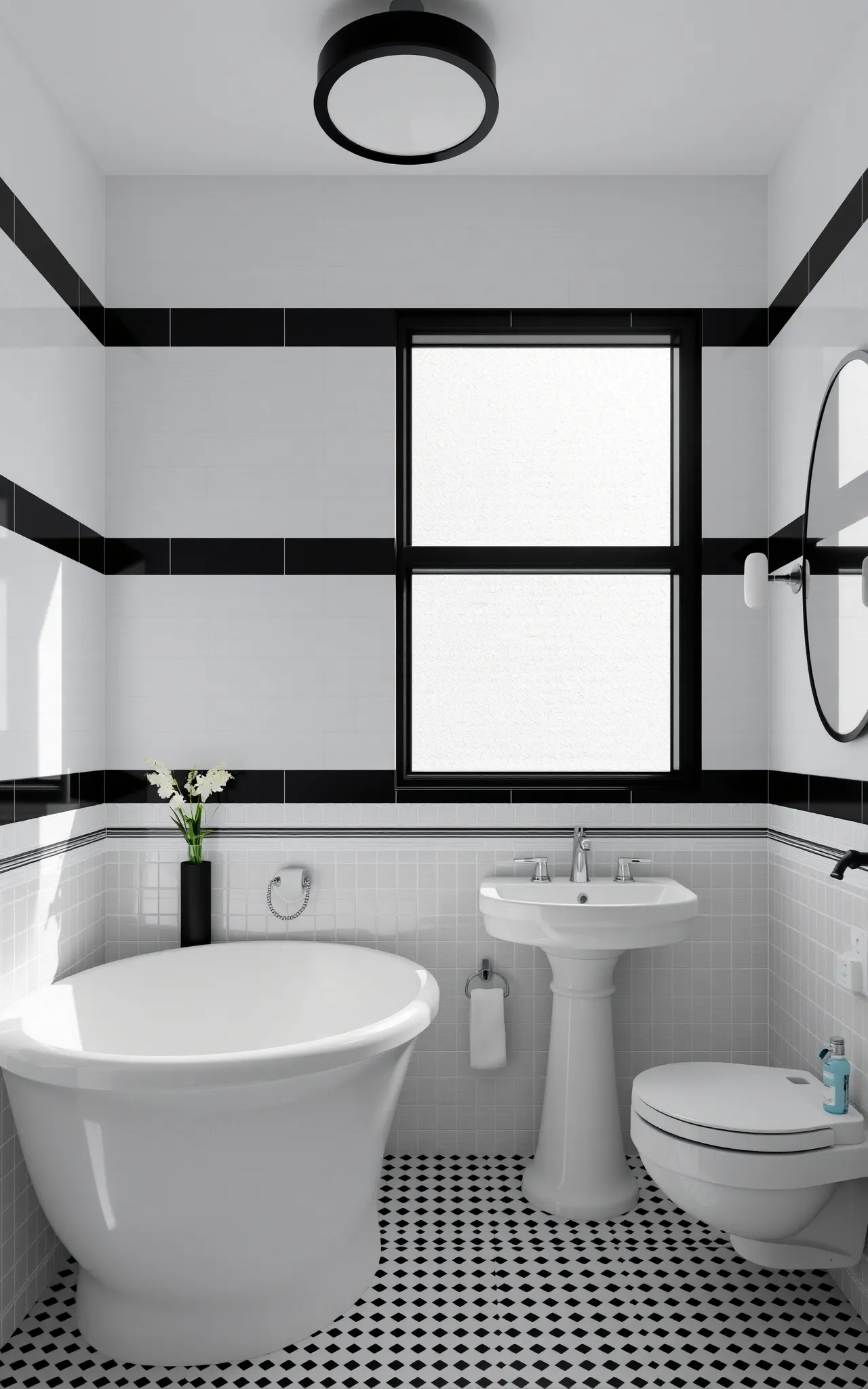 Black and White Bathroom Idea 18