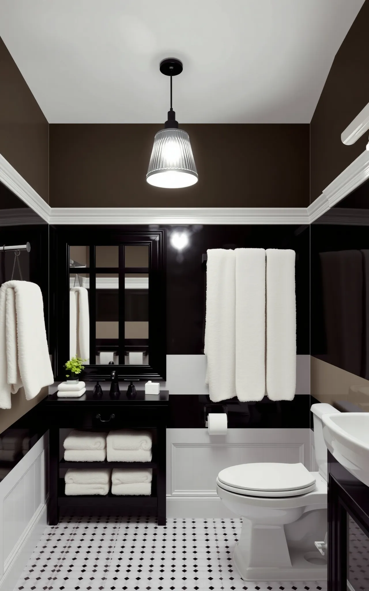 Black and White Bathroom Idea 20