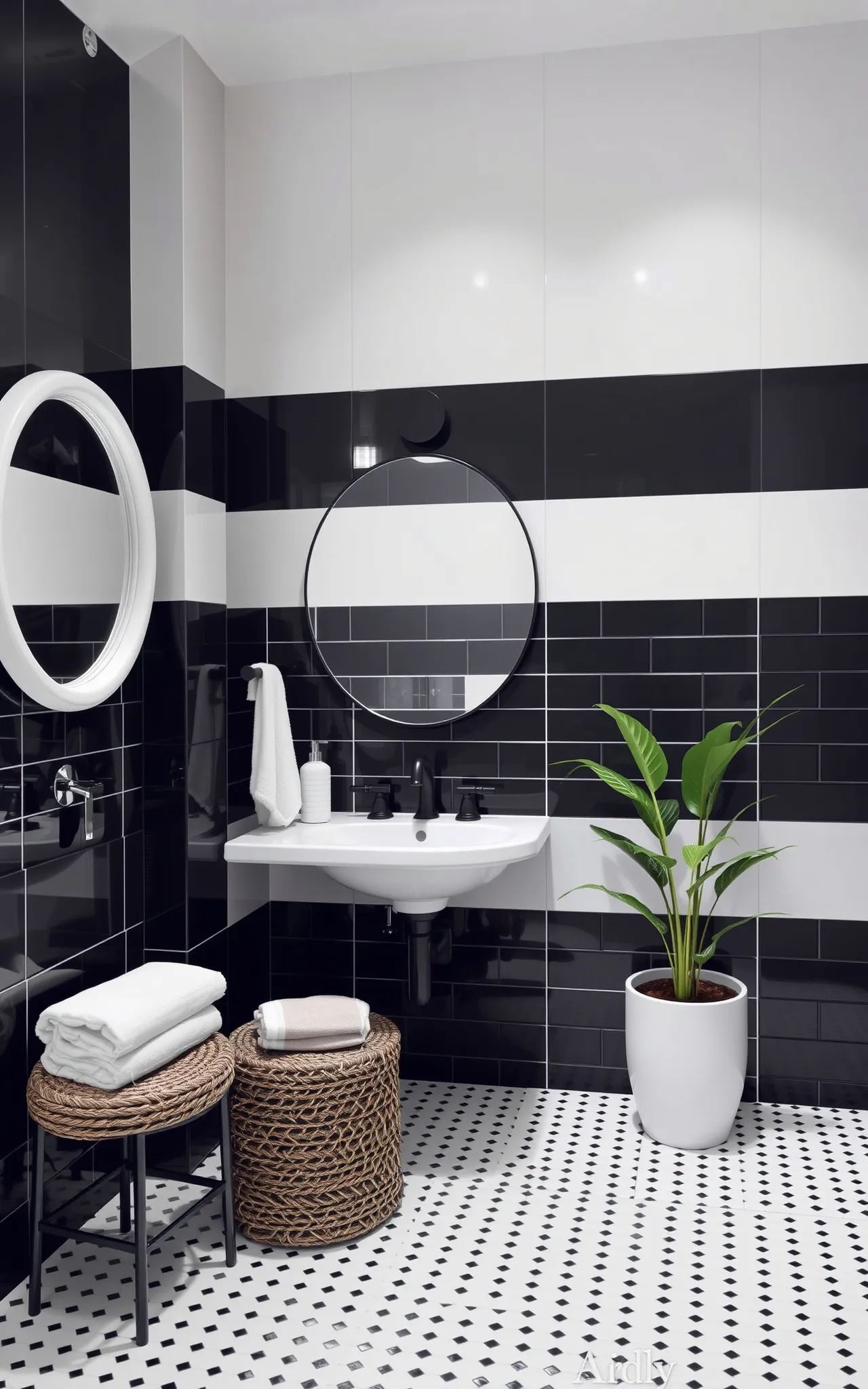 Black and White Bathroom Idea 21