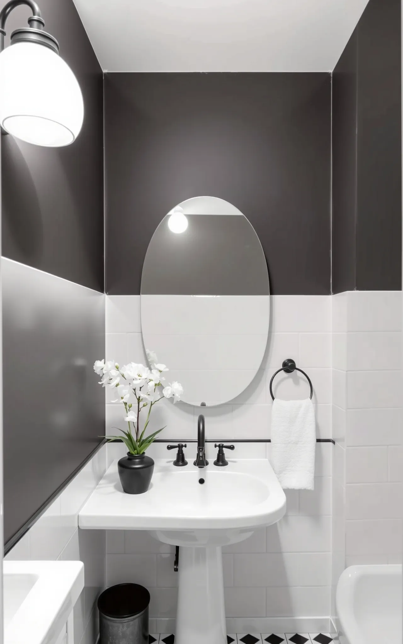 Black and White Bathroom Idea 22