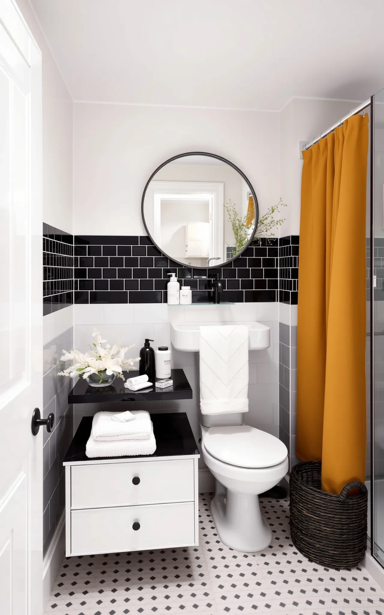 Black and White Bathroom Idea 24