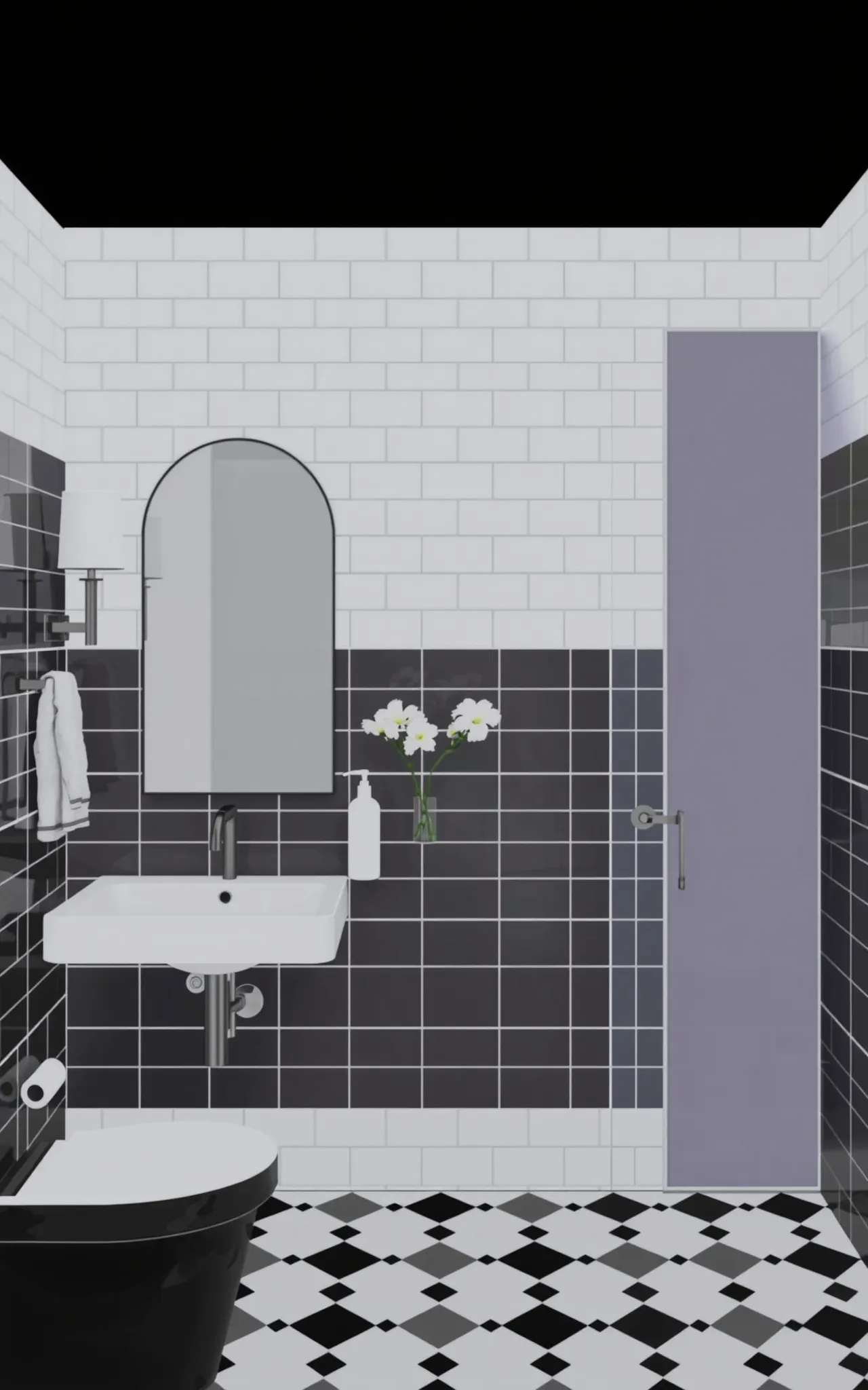 Black and White Bathroom Idea 25