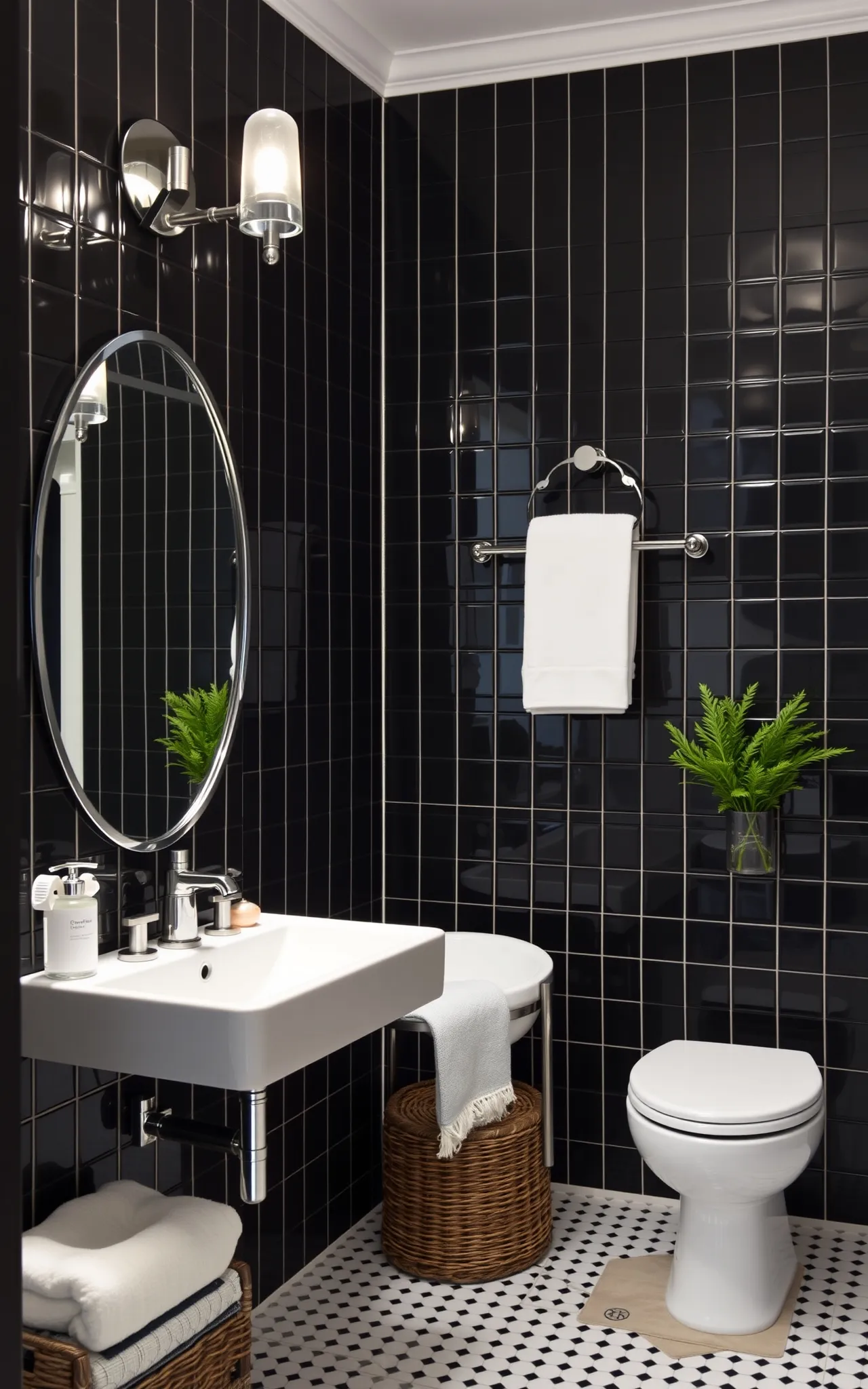 Black and White Bathroom Idea 31
