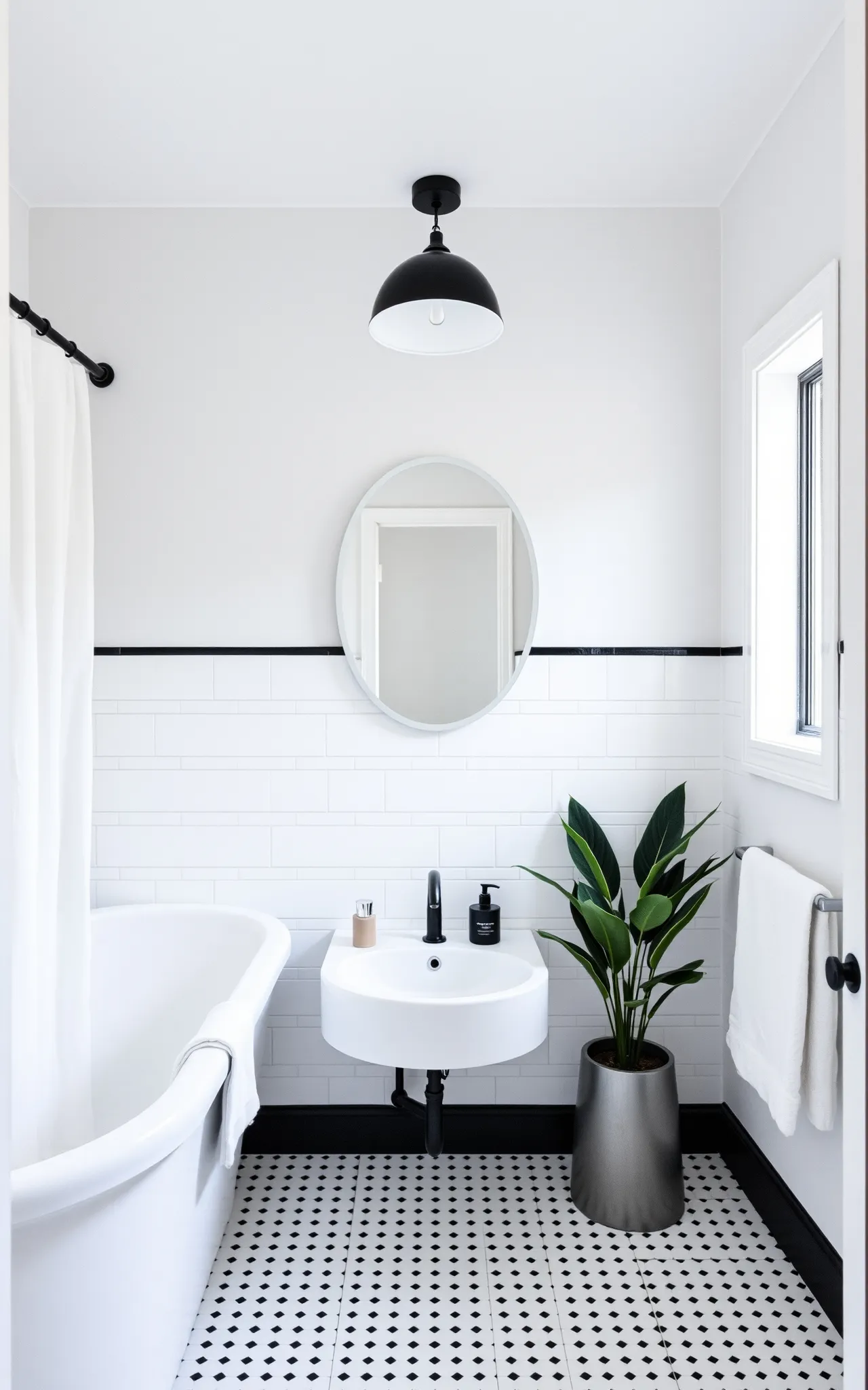 Black and White Bathroom Idea 32