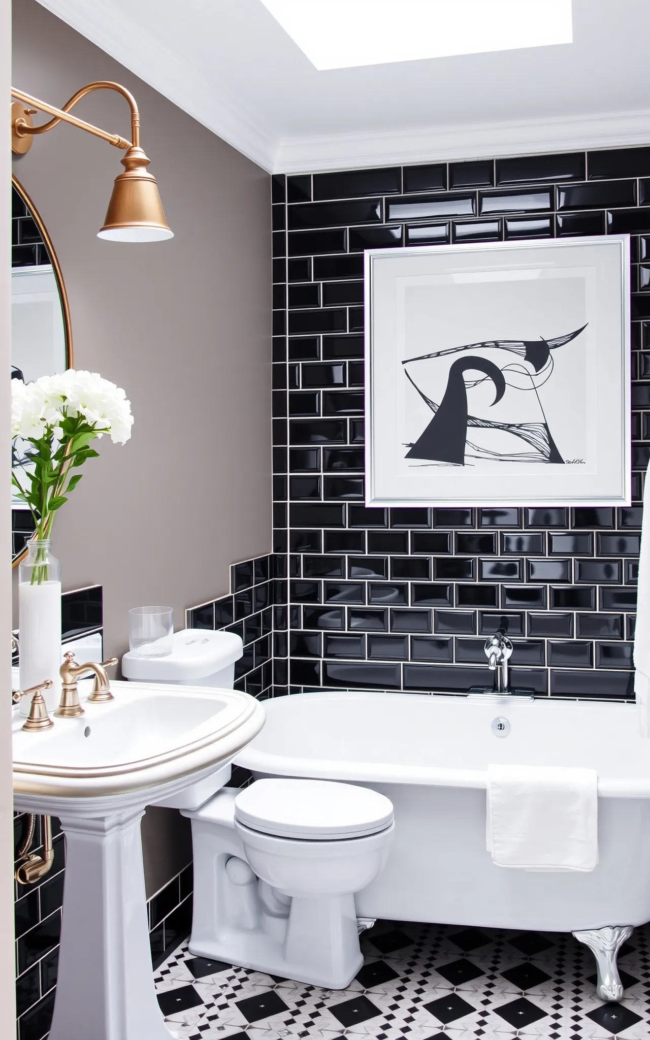 Black and White Bathroom Idea 38