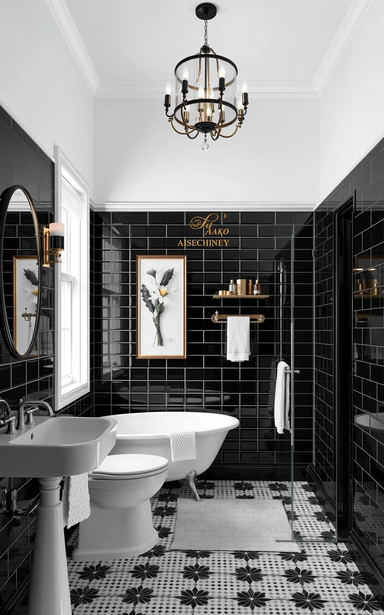 Black and White Bathroom Idea 41