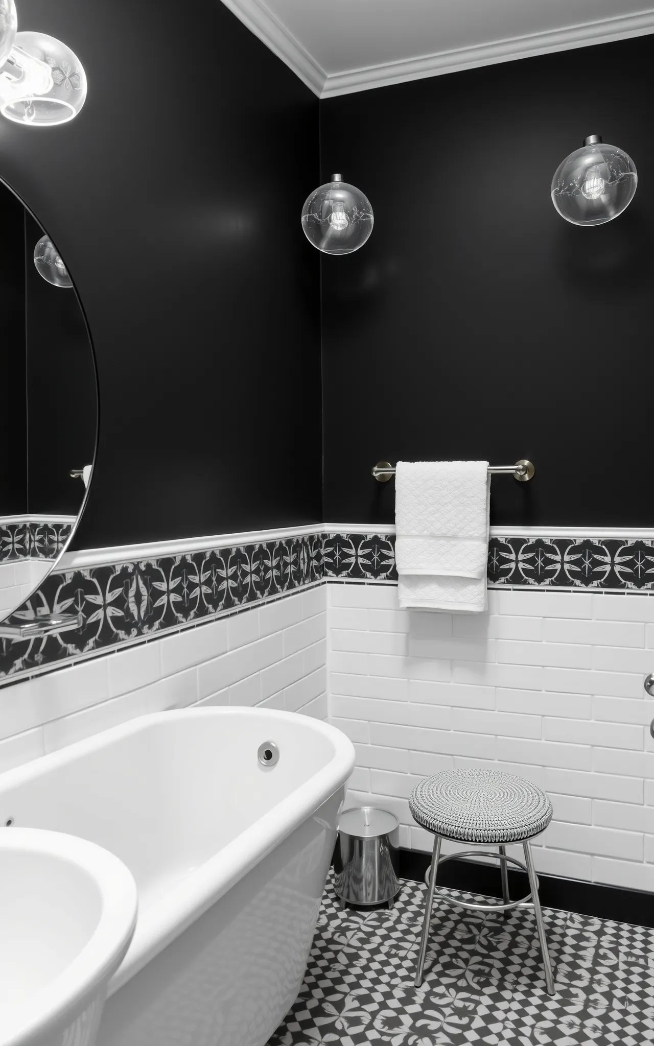 Black and White Bathroom Idea 45