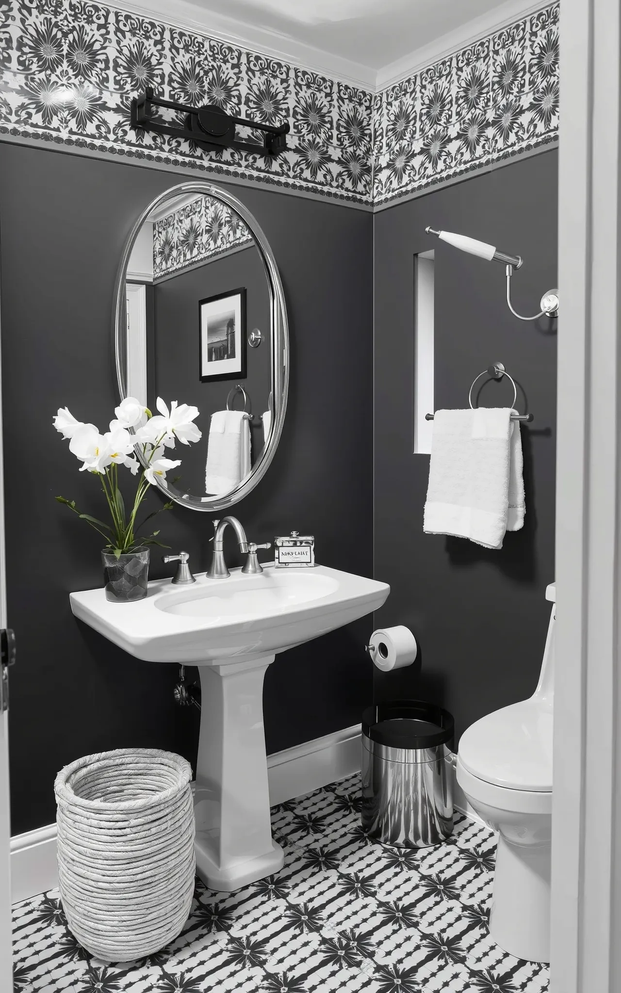 Black and White Bathroom Idea 49