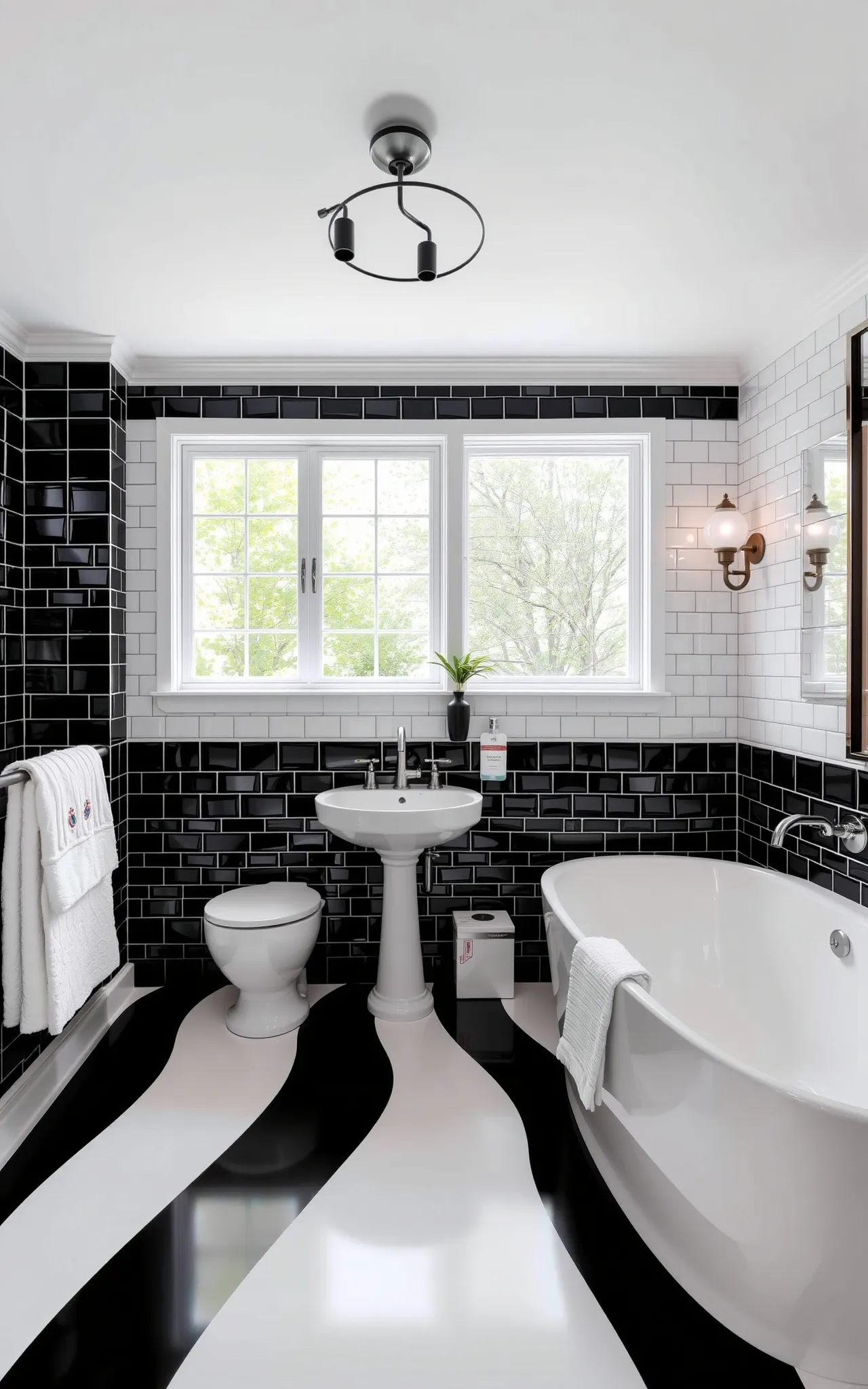 Black and White Bathroom Idea 50
