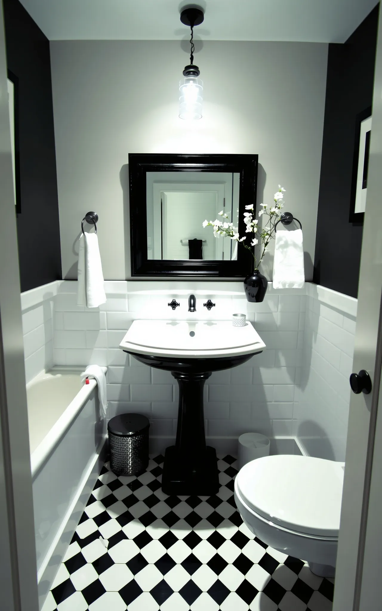 Black and White Bathroom Idea 52