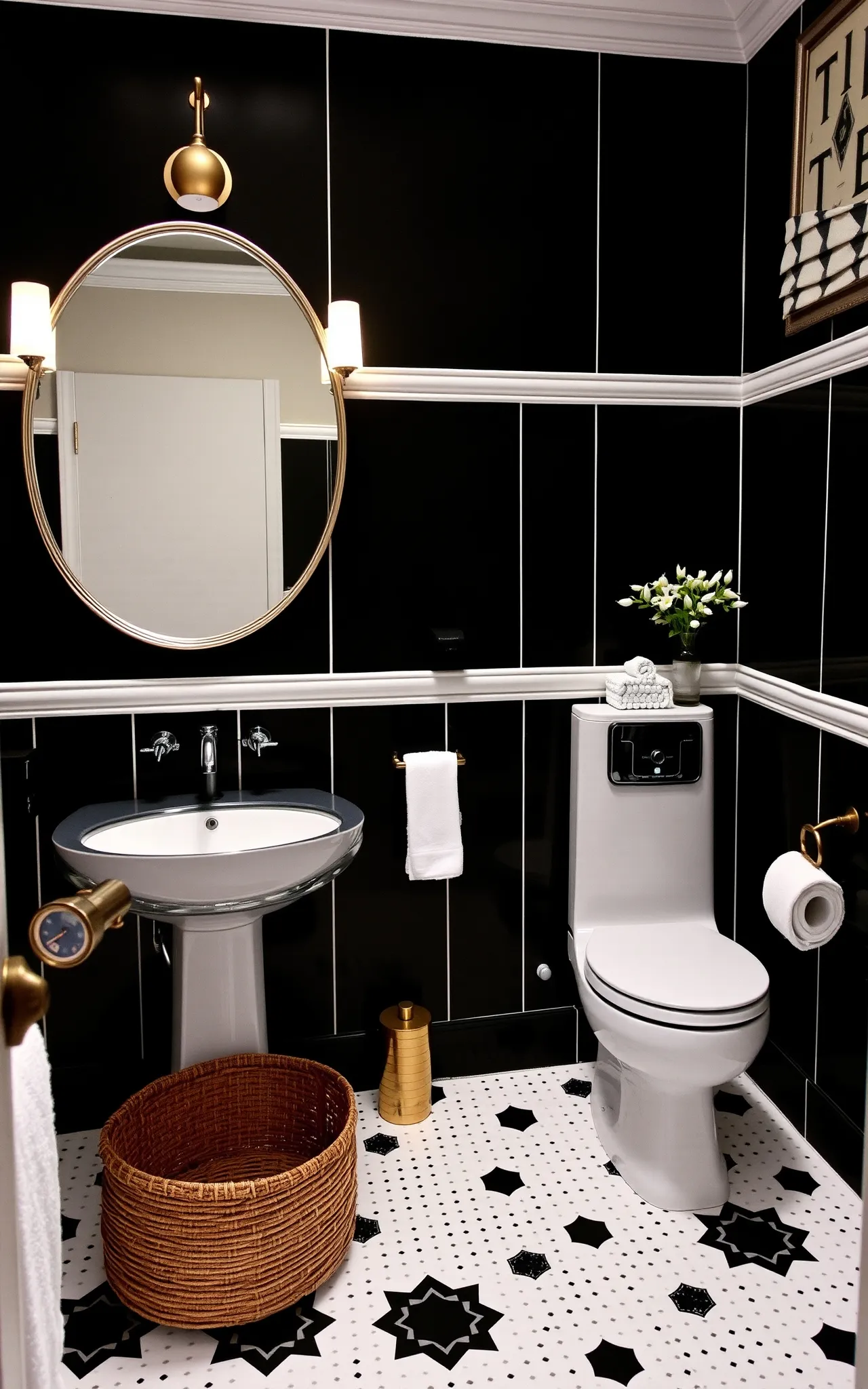 Black and White Bathroom Idea 9
