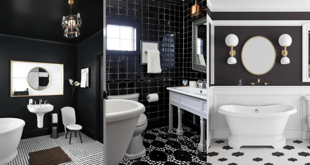 Black and White Bathroom Idea Photo