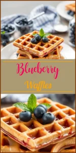 Blueberry Waffles Vertical Photo