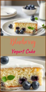 Blueberry Yogurt Cake Vertical Photo