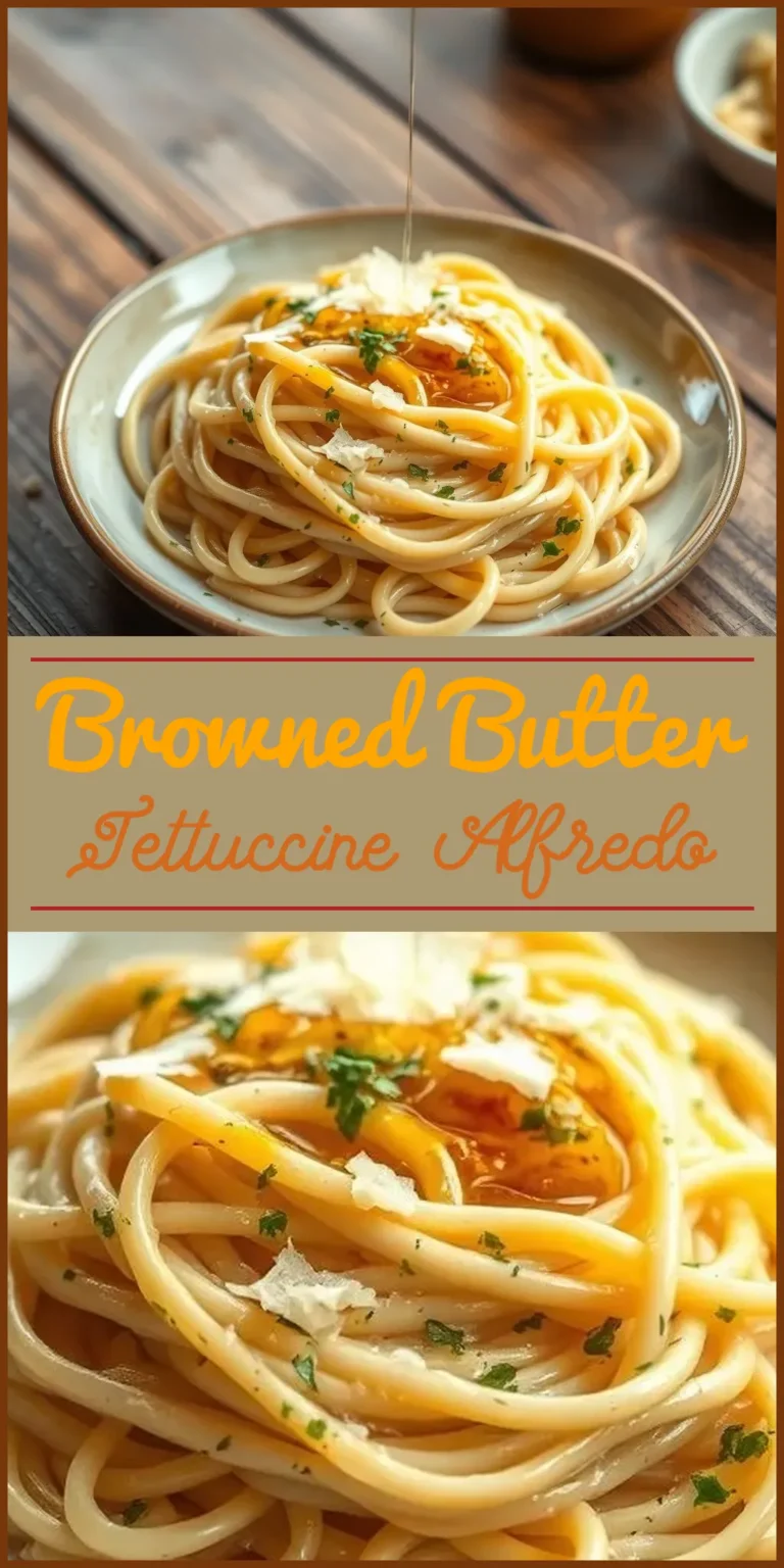 Browned Butter Fettuccine Alfredo Vertical Photo