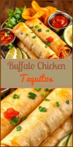 Buffalo Chicken Taquitos Vertical Photo
