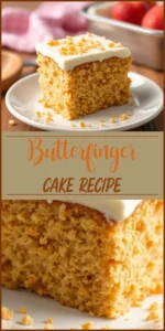 Butterfinger Cake Recipe Vertical Photo