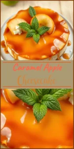 Caramel Apple Cheesecake Vertical Photo