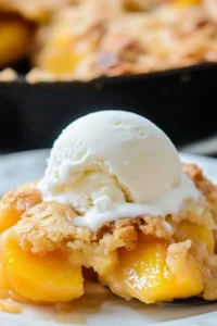 Cast Iron Skillet Peach Cobbler Photo